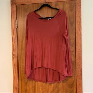 Lace-back Long-Sleeved Shirt